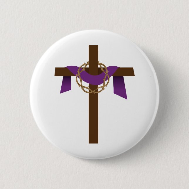 Season Of Lent Cross Button (Front)