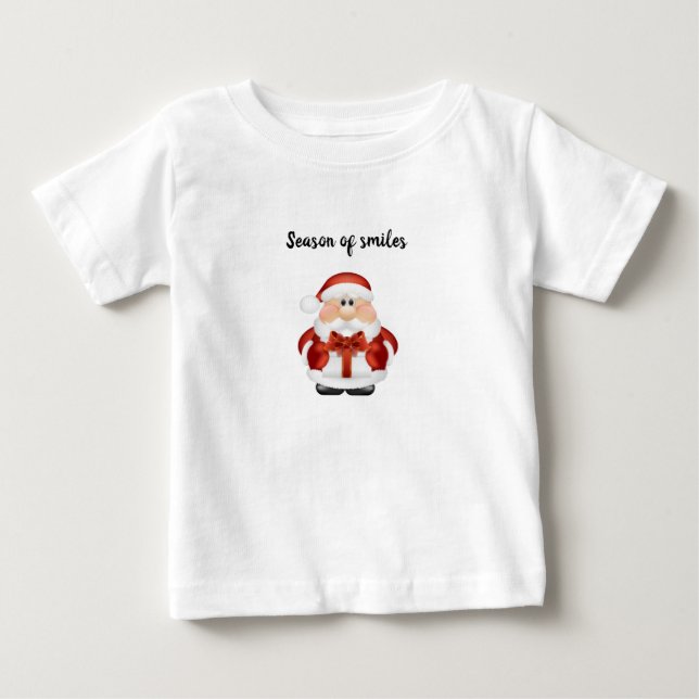 “Season of Smiles.” – Cute Baby Christmas T-Shirt (Front)