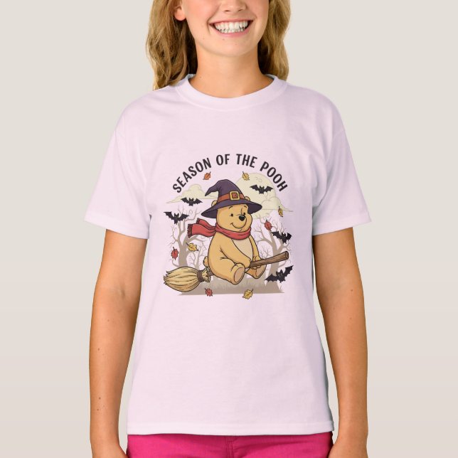 Season of the Pooh Halloween T-Shirt | Cute Witch  (Front)