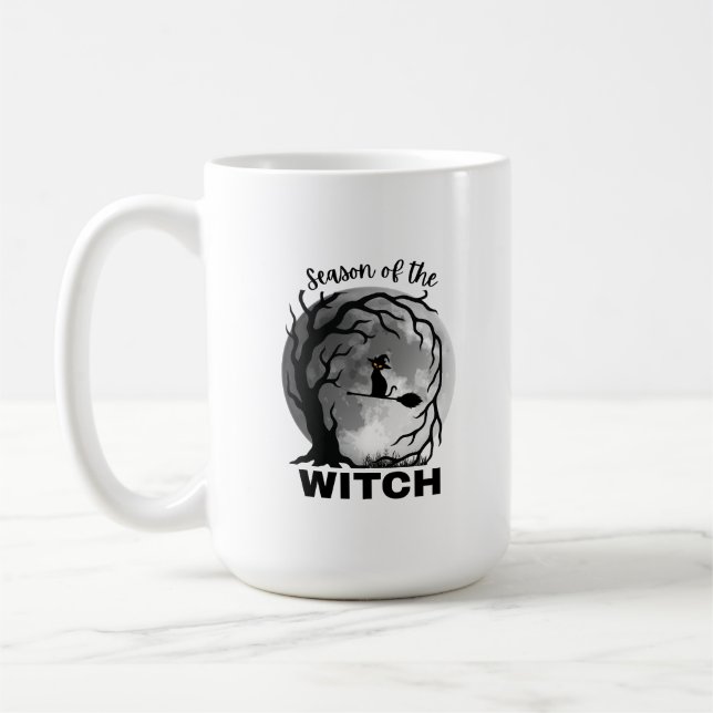 Season of the Witch Cat Coffee Mug (Left)