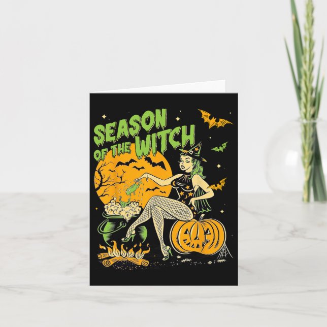 Season Of The Witch Halloween Samhain  Card (Front)