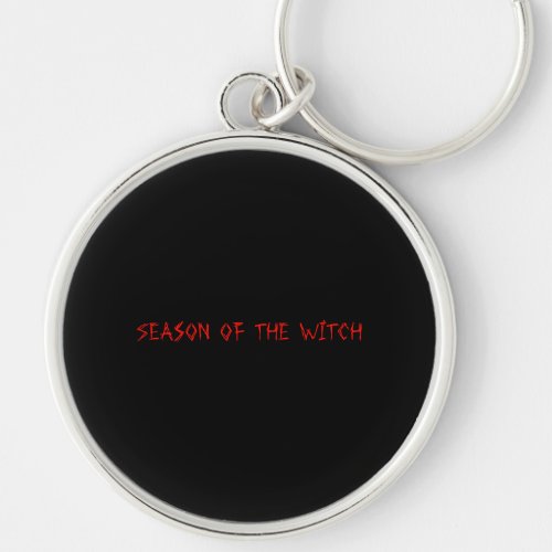 Season of the Witch Red on Black Keychain