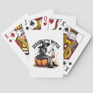 Season Of the Witch Spooky Hallowee Wtich Poker Cards