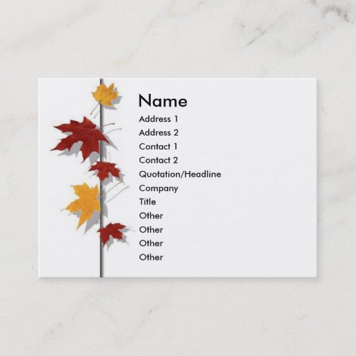 Customizable Season Profile Card Business Card