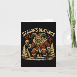 Season’s Beatings Krampus Santa Gothic Holiday Hor Card
