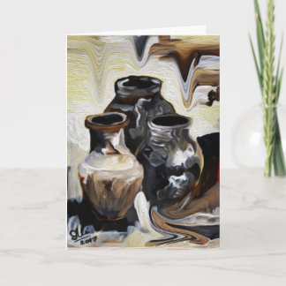 Season’s Greeting Card, Collecting Dripping Color Holiday Card