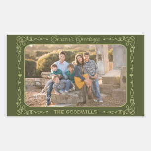 Season’s Greetings Custom Photo & Name stickers