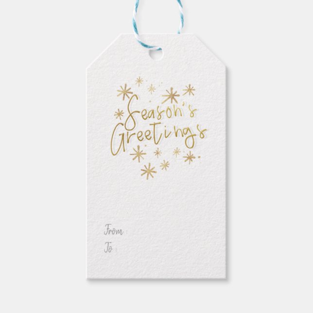 Season"s Greetings Gift Tags (Front)