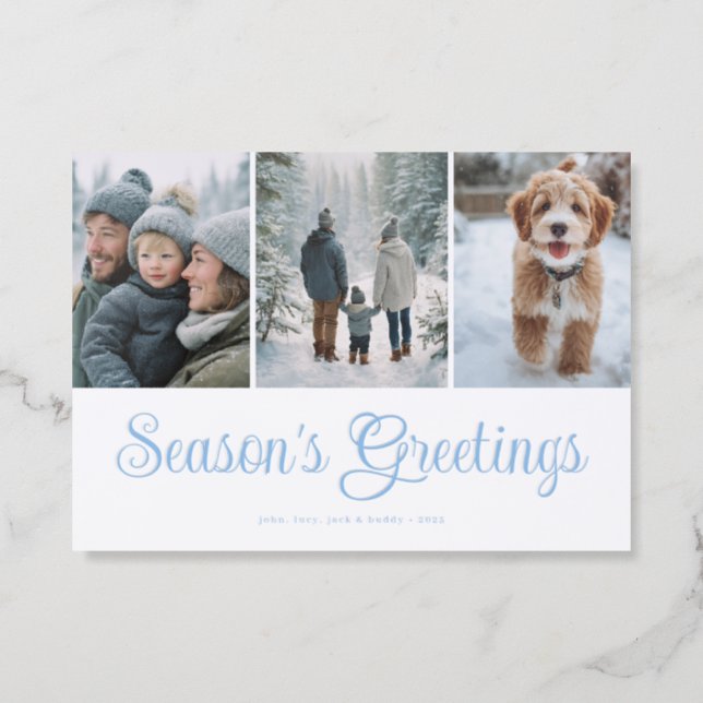Season’s Greetings Letterpress Photo Cards (Front)