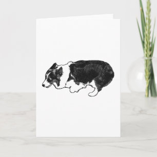Season’s joy in halftone paws card