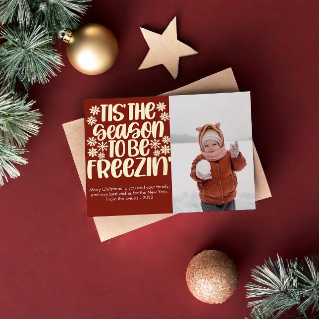 Season To Be Freezin Foil Holiday Card (Creator Uploaded)