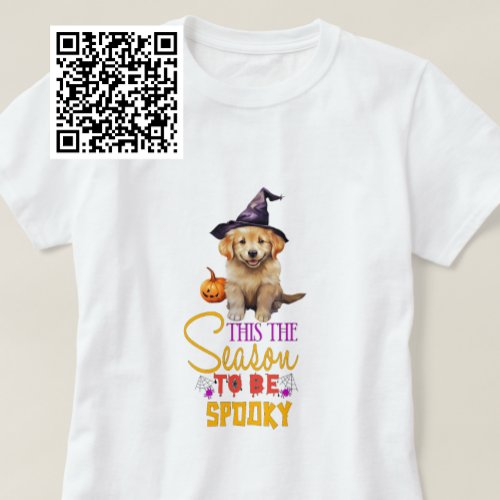 Season To Be Spooky Golden Retriever Witch T_Shirt