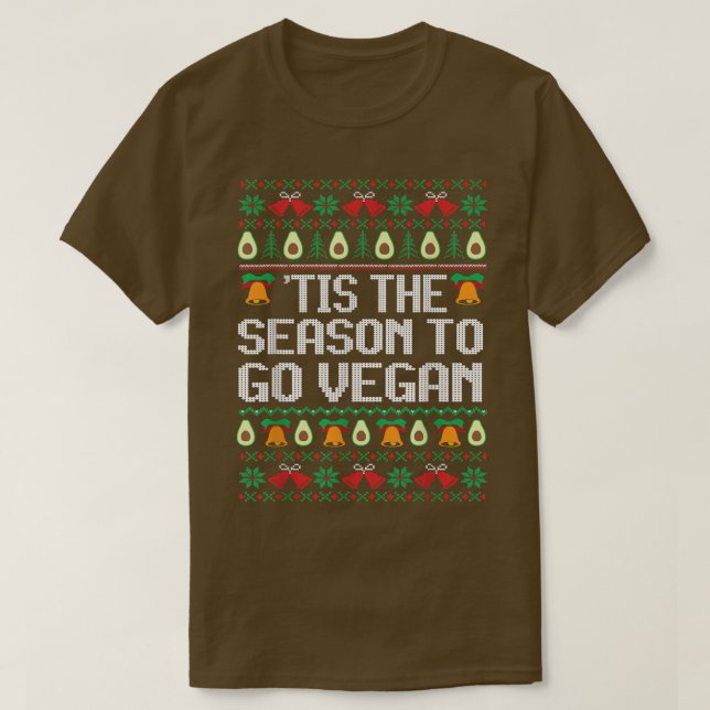 Season To Go Try Vegan Avocado Ugly Sweater Christ (Design Front)