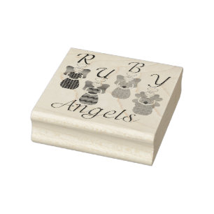 Seasonal Angels Rubber Stamp