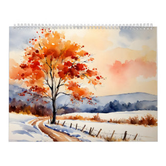 Seasonal art calendar 2026 | Water color