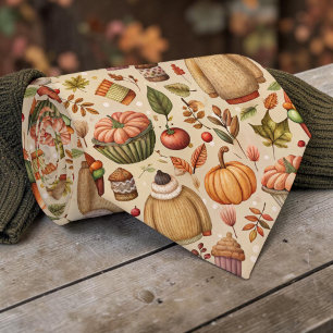 Seasonal Autumn Fall Harvest Necktie Tie