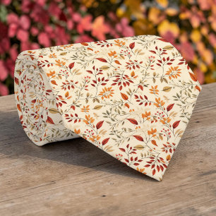 Seasonal Autumn Fall Leaves Necktie Tie