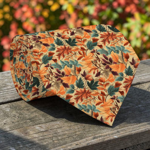 Seasonal Autumn Fall Leaves Necktie Tie