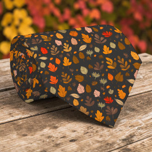 Seasonal Autumn Fall Leaves Necktie Tie