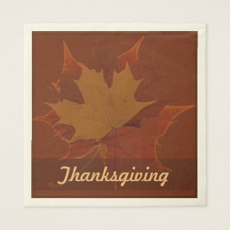 Seasonal Autumn Leaves Thanksgiving Custom Text
