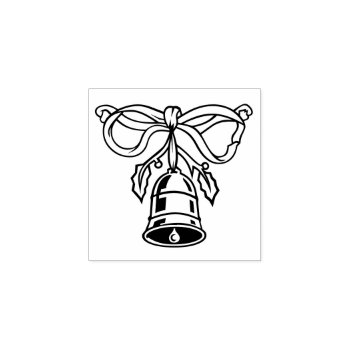 Seasonal Bell Decor Rubber Stamp by KreaturShop at Zazzle