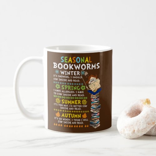 Seasonal Bookworms Moods Reading Book Lover Coffee Mug