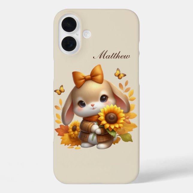 Seasonal bunny add name  Case-Mate iPhone case (Back)