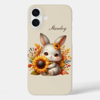 Seasonal bunny add name iPhone 16 plus case