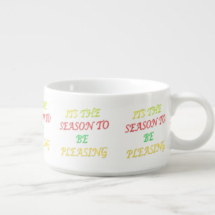 Seasonal Christmas logo message mixed colors Bowl