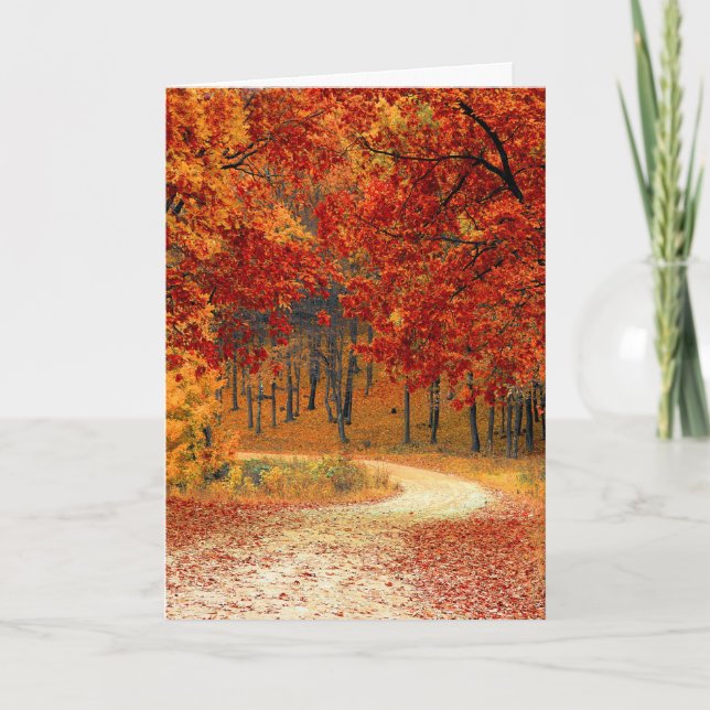 Seasonal colors of Autumn Card (Front)