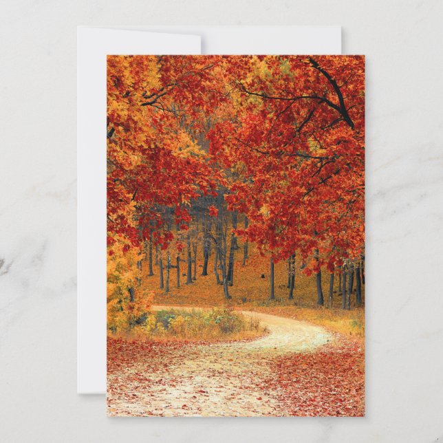 Seasonal colors of Autumn Card (Front)