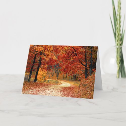 Seasonal colors of Autumn Card