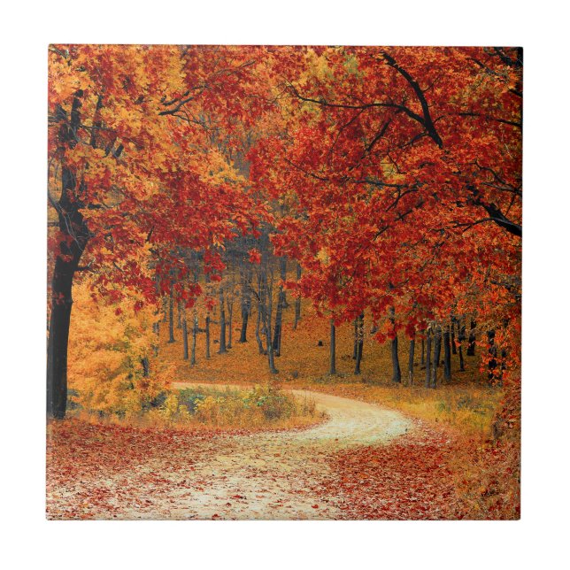 Seasonal colors of Autumn Ceramic Tile (Front)