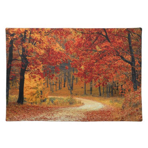 Seasonal colors of Autumn Cloth Placemat