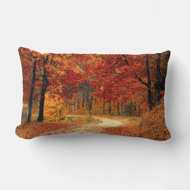 Seasonal colors of Autumn Lumbar Pillow (Front)