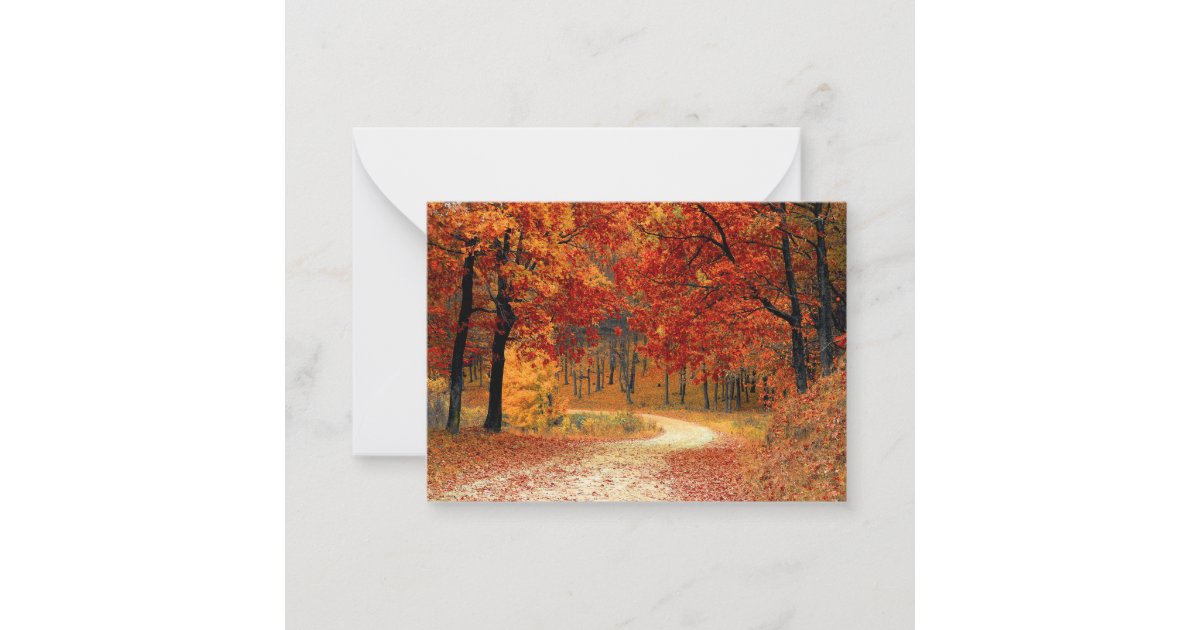 Seasonal colors of Autumn Note Card | Zazzle