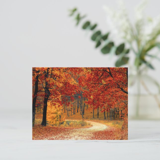 Seasonal Colors of Autumn Postcard (Standing Front)