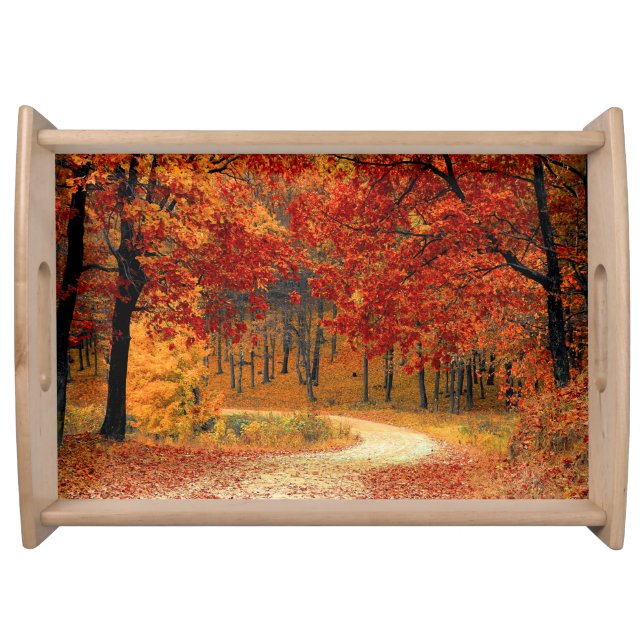 Seasonal colors of autumn  serving tray (Front)