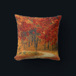 Seasonal colors of Autumn Throw Pillow<br><div class="desc">Beautiful fall colors in nature,  a walk through the woods</div>