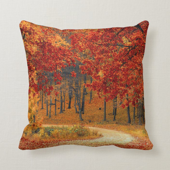 Seasonal colors of Autumn Throw Pillow