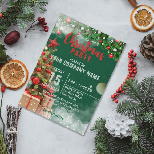 Seasonal Corporate Christmas Party Invitation