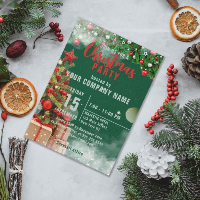Seasonal Corporate Christmas Party Invitation (Creator Uploaded)