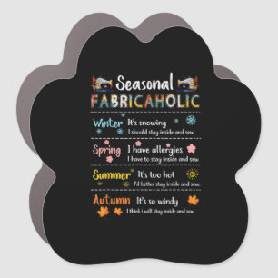 Seasonal Fabricaholic Winter Spring Summer Autumn Car Magnet