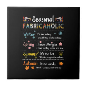 Seasonal Fabricaholic Winter Spring Summer Autumn Ceramic Tile