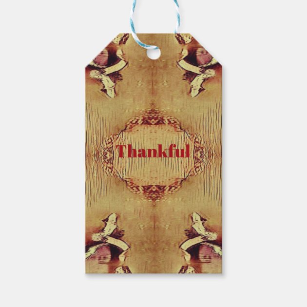 Seasonal Fall 'Thankful' Design Tote Gift Tags