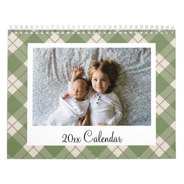 Seasonal Family Photo Customize Personalize Calendar (Cover)
