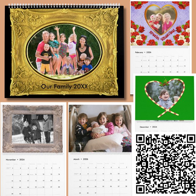 Seasonal Family Photo Frame Images Personalized Calendar (Seasonal Family Photo Frame Images Personalized Calendar)