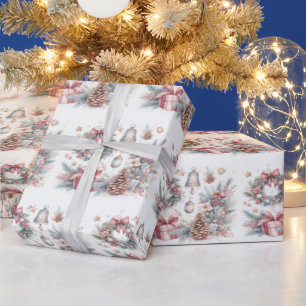Seasonal festive Christmas wrapping paper