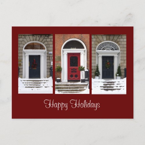 Seasonal Georgian Doors Postcard