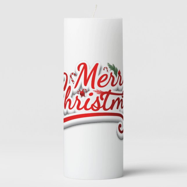 Seasonal gift  pillar candle (Front)